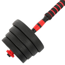 Гантелі трансформер перетворюються на штангу BioGym 3в1 30кг, чорний-червоний, код: TA-9455-30