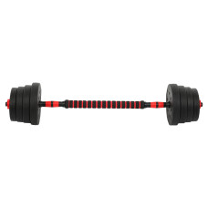 Гантелі трансформер перетворюються на штангу BioGym 3в1 30кг, чорний-червоний, код: TA-9455-30