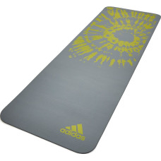 Килимок для йоги Adidas Tie-Dye Yoga Mat 1830х610х10 мм, сірий-жовтий, код: 885652022446