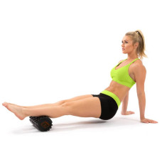 Масажний ролик EasyFit Solid Roller v.1.1s 330х140 мм чорний код: EF-2050-Bk