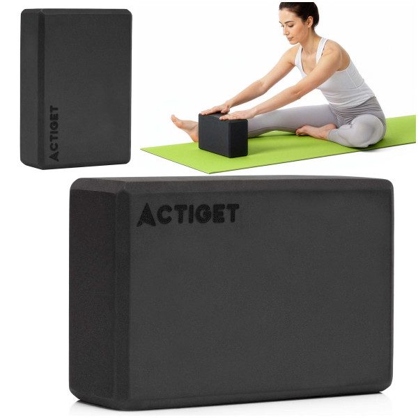 Блок для йоги Actiget EVA 23 x 15 x 7.5 см ACT0058 Black, код: ACT0058
