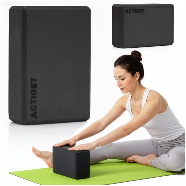 Блок для йоги Actiget EVA 23 x 15 x 7.5 см ACT0058 Black, код: ACT0058