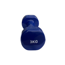 Гантель для фітнесу з вініловим покриттям Generation Fintess FF51D3B-3kg, 1х3 кг, синій, код: 523436-AX