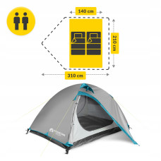 Намет туристичний Mountain Goat Prime Duo 2-місний Grey, код: P-5905973406550