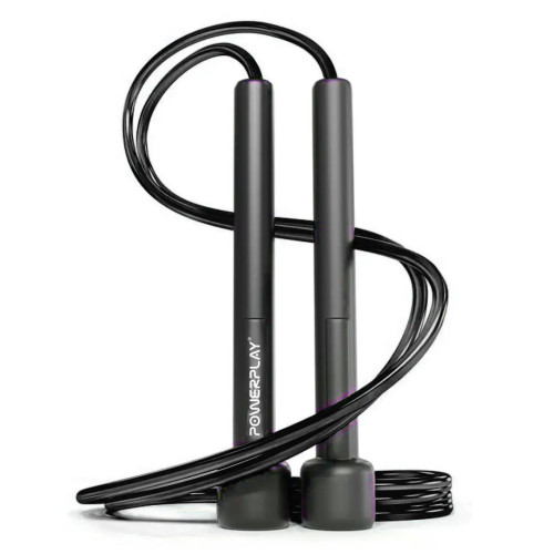 Скакалка PowerPlay 4201 Basic Jump Rope 2,8 м, чорний, код: PP_4201_Black