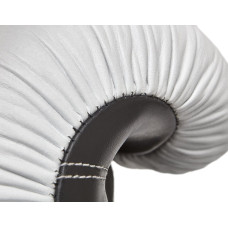Боксерські рукавиці Reebok Combat Leather Boxing Gloves 10 унцій, чорний-білий, код: 885652010283