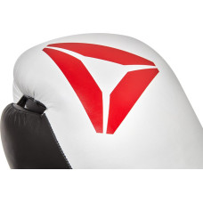 Боксерські рукавиці Reebok Combat Leather Boxing Gloves 10 унцій, чорний-білий, код: 885652010283