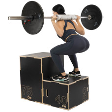 Пліометричний бокс (тумба для кросфіту) Generation Fitness FF32G4A 50/61/76см (чорний), код: 523484-AX