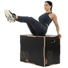 Пліометричний бокс (тумба для кросфіту) Generation Fitness FF32G4A 50/61/76см (чорний), код: 523484-AX