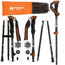 Трекінгові палиці Mountain Pro+ 43-130 см, чорний-помаранчевий, код: P-5907739318251