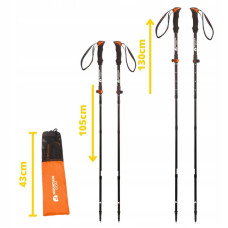 Трекінгові палиці Mountain Pro+ 43-130 см, чорний-помаранчевий, код: P-5907739318251