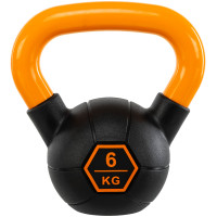 Гиря тренувальна цільна гумова LiveUp Urethane Competition Kettlebell 6кг, -помаранчевий, код: UAZE5336-6