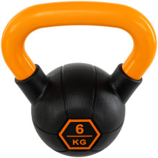Гиря тренувальна цільна гумова LiveUp Urethane Competition Kettlebell 6кг, -помаранчевий, код: UAZE5336-6