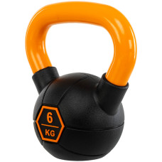 Гиря тренувальна цільна гумова LiveUp Urethane Competition Kettlebell 6кг, -помаранчевий, код: UAZE5336-6