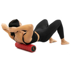 Ролер масажний циліндр (ролик мфр) Bloom Foam Roller 450х120 мм, червоний, код: LB7022_R