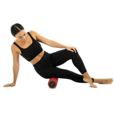 Ролер масажний циліндр (ролик мфр) Bloom Foam Roller 450х120 мм, червоний, код: LB7022_R