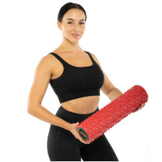 Ролер масажний циліндр (ролик мфр) Bloom Foam Roller 450х120 мм, червоний, код: LB7022_R
