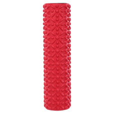 Ролер масажний циліндр (ролик мфр) Bloom Foam Roller 450х120 мм, червоний, код: LB7022_R