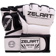 Рукавички для змішаних єдиноборств MMA Zelart S, білий-чорний, код: BO-5699_SWBK