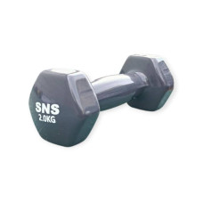 Гантель вінілова SNS 1х2 кг, сірий, код: 28215-SNS