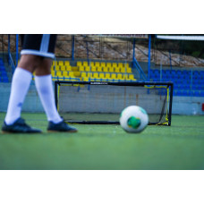 Ворота футбольні Bazooka Goal 3в1 2000х750 мм, чорний-жовтий, код: 3266-IN
