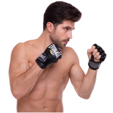 Рукавички для змішаних єдиноборств MMA Everlast Pro Style S-M чорний, код: EV7778_SMBK