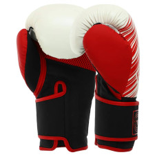 Боксерські рукавиці Fistrage 12 унцій, білий-червоний, код: VL-9734_12WR
