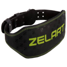 Пояс атлетичний шкіряний Zelart L чорний, код: VL-3342_L