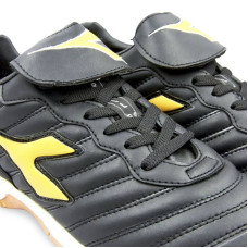 Взуття для футзалу чоловіча Diadora розмір 45 (30см), чорний-жовтий, код: OB-9609-BKY_45