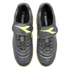 Взуття для футзалу чоловіча Diadora розмір 45 (30см), чорний-жовтий, код: OB-9609-BKY_45
