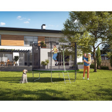 Батут Zipro Jump Pro 14FT (4350 мм) з зовнішньою сіткою, салатовий-чорний, код: 5902659840745-IN