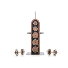 Гантельний ряд зі стійкою Nohrd WeightPlate Tower Club Ash 10 пар (0,5-5 кг), дерево+метал, код: ZO-NH-26.007-IN