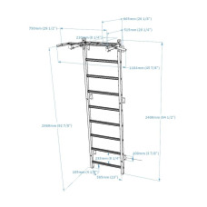 Шведська стінка BenchK, код: 721B-S25