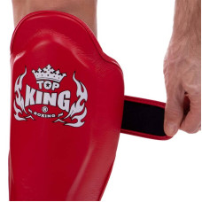 Захист гомілки та стопи для єдиноборств Top King Pro L червоний, код: TKSGP-GL_LR-S52