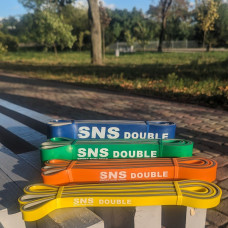 Еспандер стрічка-Кільце подвійний SNS 145-45-Double опір 35 кг, сірий-сірий, код: 10907-SNS