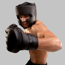 Боксерський шолом RDX T15 Noir Cheek Protector Matte Black  XL, код: HGR-T15MB-XL