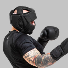Боксерський шолом RDX T15 Noir Cheek Protector Matte Black  XL, код: HGR-T15MB-XL