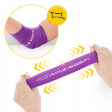 Стрічка компресійна для флосингу 4Fizjo Floss Band 2070x50x15 мм, фіолетовий, код: P-5905973405225
