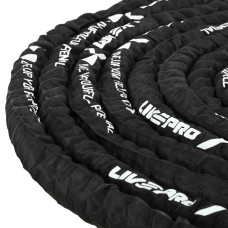 Канат для кросфіту в захисному рукаві Battle Rope LiveUp 15м чорний, код: LP8172-15