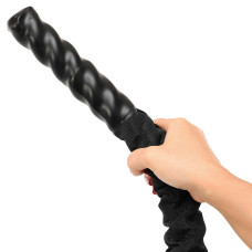 Канат для кросфіту в захисному рукаві Battle Rope LiveUp 15м чорний, код: LP8172-15