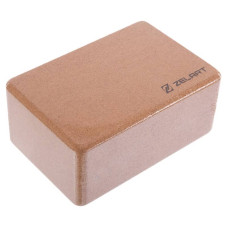 Блок для йоги пробковий Zelart пробкове дерево, код: FI-7850-4