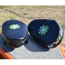 Лапи боксерські PowerPlay PU пара, 290х190х50 мм, чорний-зелений, код: PP_3051_Green