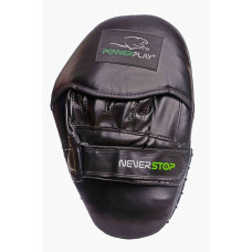 Лапи боксерські PowerPlay PU пара, 290х190х50 мм, чорний-зелений, код: PP_3051_Green