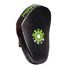 Лапи боксерські PowerPlay PU пара, 290х190х50 мм, чорний-зелений, код: PP_3051_Green