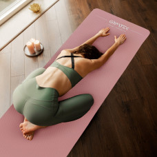 Килимок (мат) для фітнесу Queenfit NBR 1,5см рожевий, код: 5907766665793