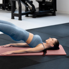 Килимок (мат) для фітнесу Queenfit NBR 1,5см рожевий, код: 5907766665793