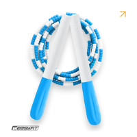 Бісерна скакалка EasyFit FreeRope для трюків 2,7 м (біло-блакитна), код: EF-2820-BLW