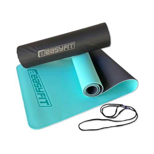 Килимок для йоги та фітнесу двошаровий + чохол EasyFit TPE+TC 1830х610х6 мм, м