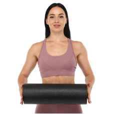 Ролер для йоги та пілатесу гладкий FitGo 450x150 мм, чорний-салатовий, код: FI-9327-45_BKLG