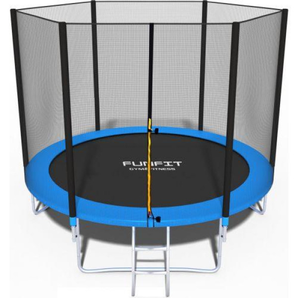 Батут Funfit 8ft (252см) синій з зовнішньою сіткою, код: UT-00000085